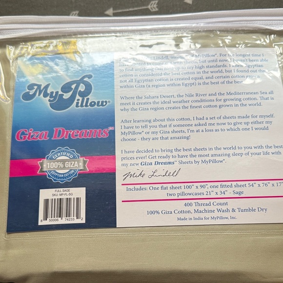 Giza Dreams Full Sheet Set - Sage - Picture 2 of 2